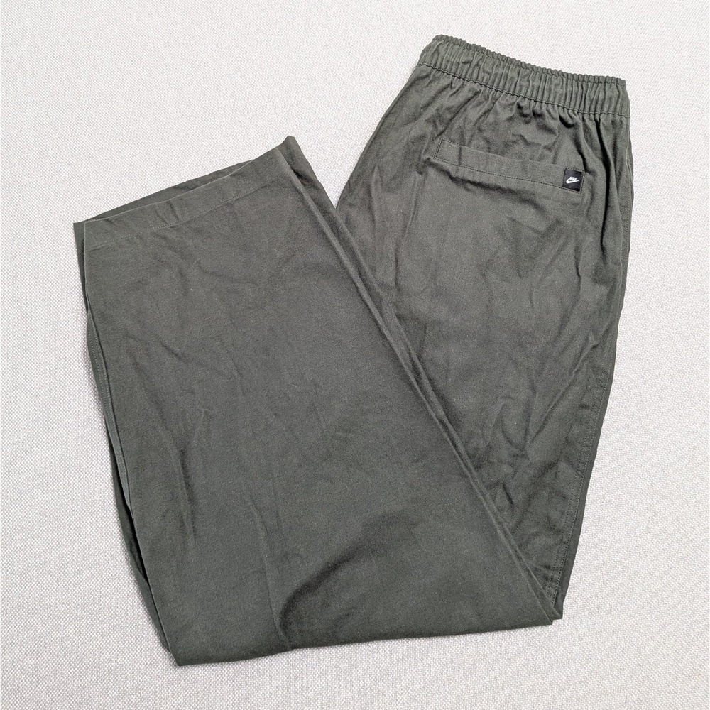 Nike Pants Men's XL Olive Green Oversized Fit Drawstring Baggy Streetwear Skate